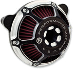 Performance Machine Max HP Air Cleaner Kit For Harley Davidson FLDE 1750 2018-2020 - Contrast Cutâ¢ Silver