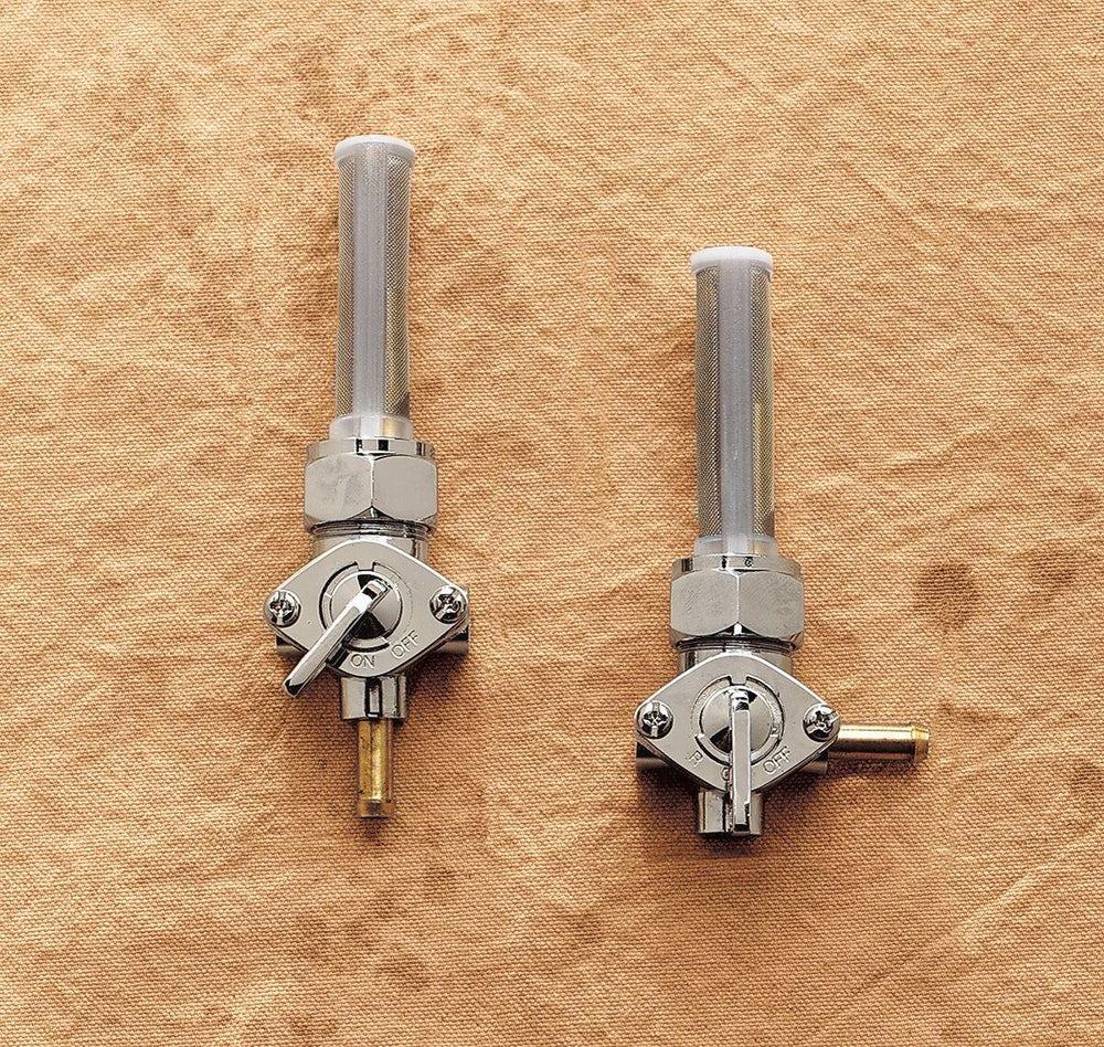 Drag Specialties Fuel Petcock For Harley Davidson FL 1200 1975-1977 Downward - Chrome Gold