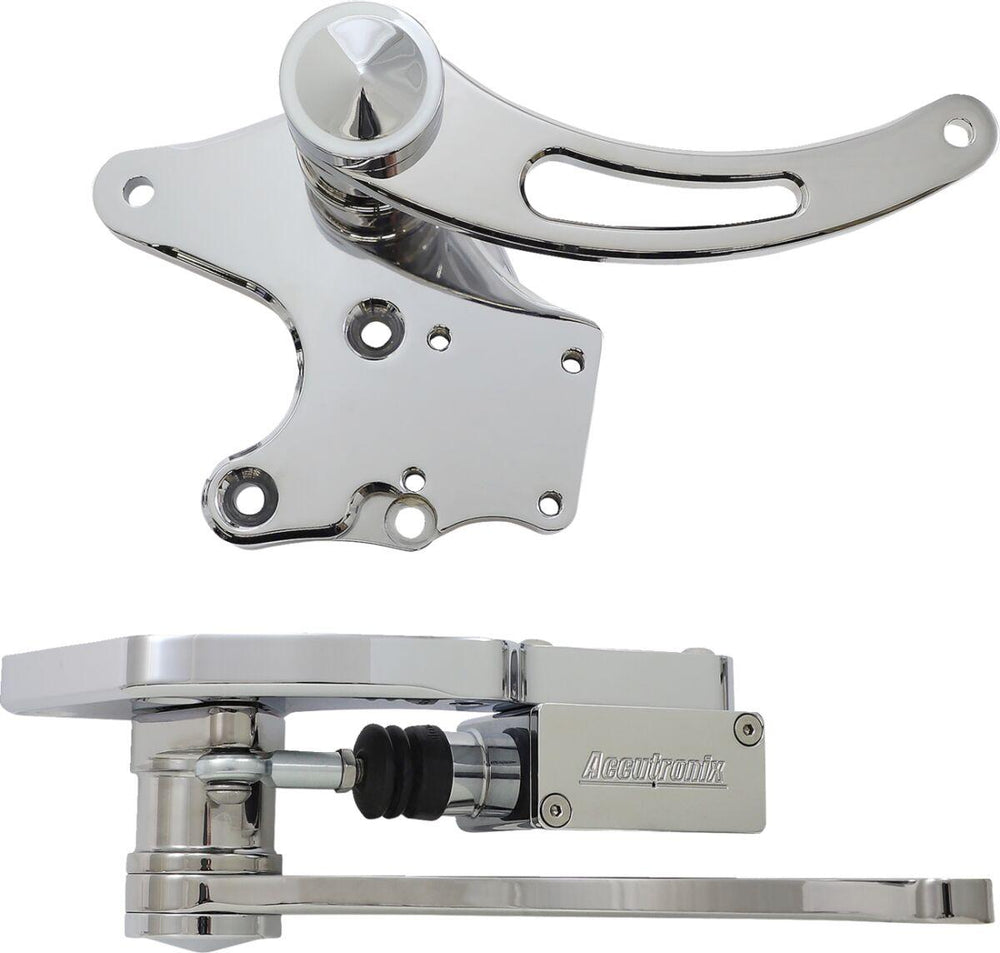 Accutronix Forward Controls & Master Cylinder For Harley Davidson FXST 1450 2000-2003 Slotted - Chrome