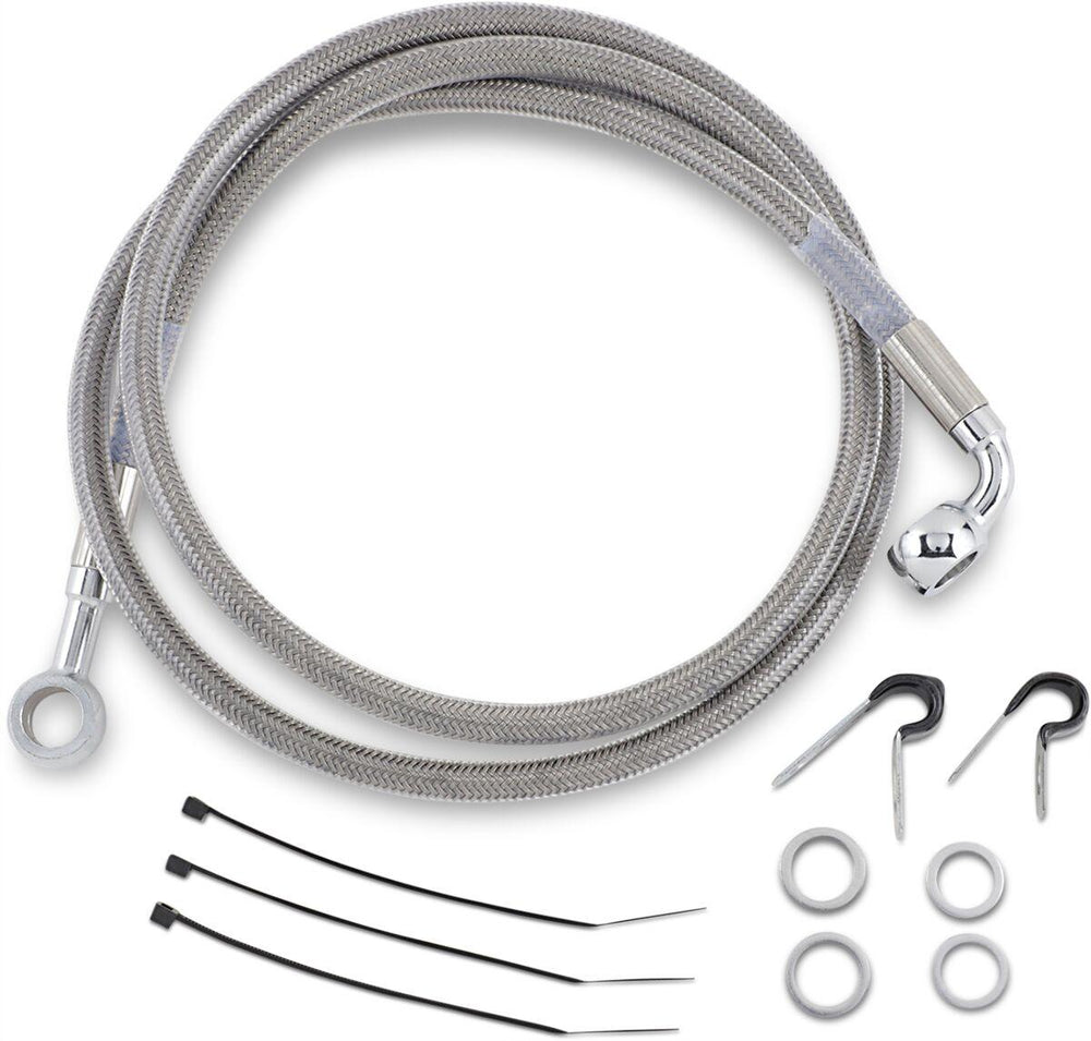 Drag Specialties Stainless Steel Brake Hose Kit For Harley Davidson FLSTC1340 1988-1999 Front