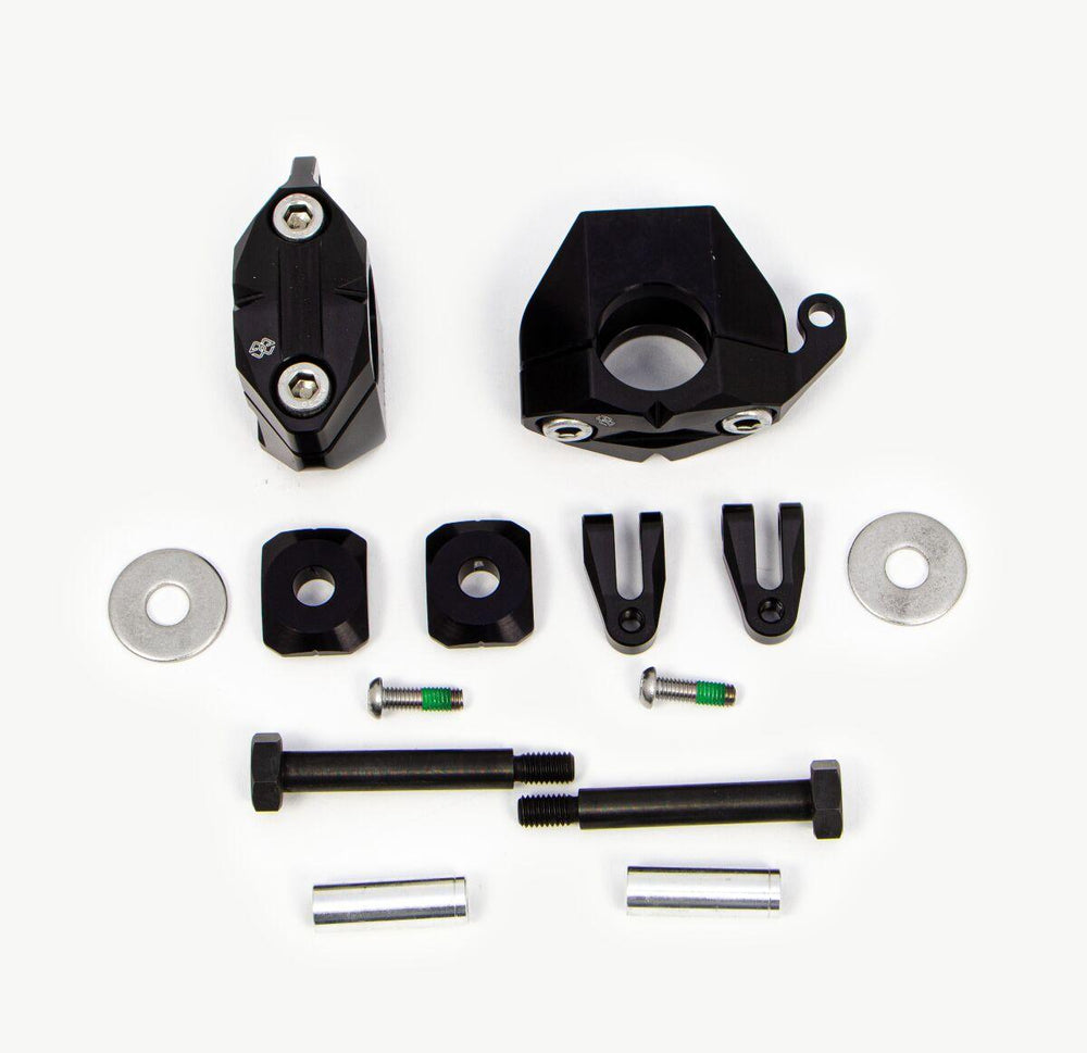 Gilles 2D.GT Handlebar Risers For Indian FTR 1200 ABS 2019-2022 - Black