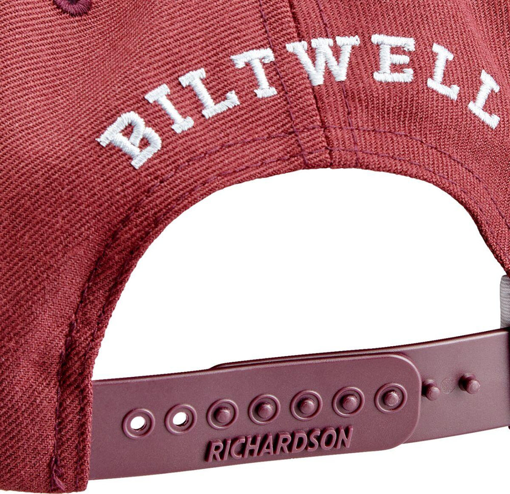 Biltwell Mens Adult Script B Hat One Size - Maroon