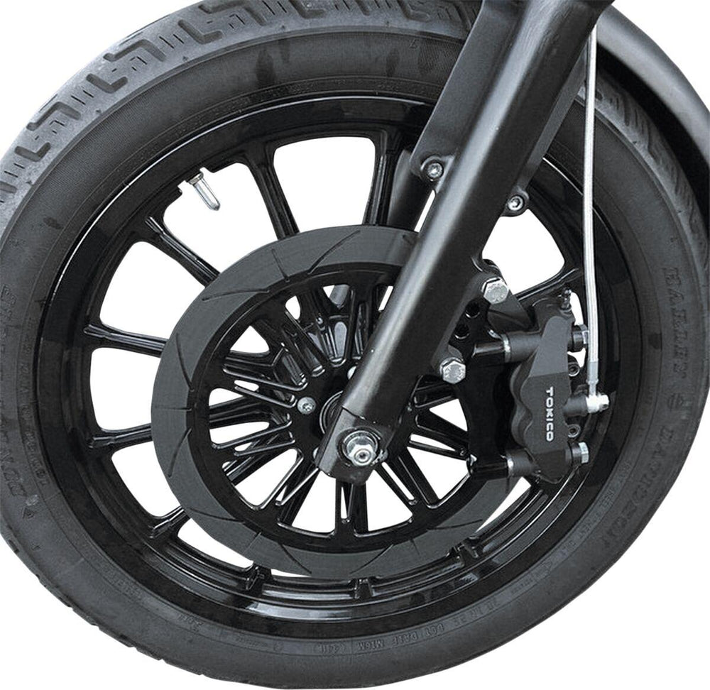 Speed Merchant Radial Front Brake Caliper Mounts For Harley Davidson FLD 1690 2012-2013 Left Or Right - Black