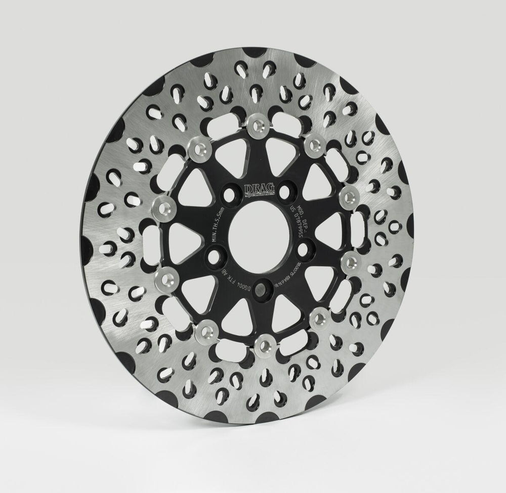 Drag Specialties FTK Series Brake Disc For Harley Davidson FLD 1690 2012-2013 Rear - Black