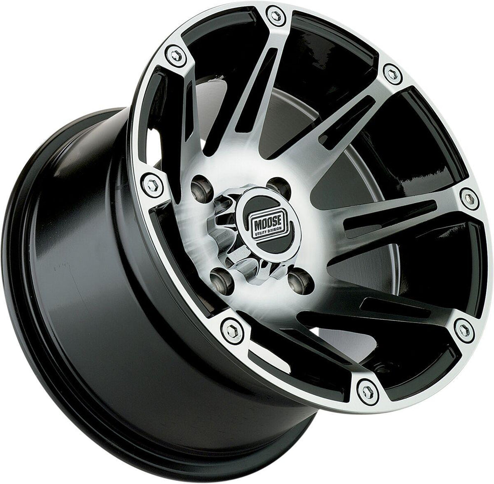 Moose Racing 387X Wheel For Kawasaki KAF 820 4X4 2015-2016 Rear 14x8" - Black/Silver