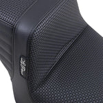 LE Pera Tailwhip Seat For Harley Davidson XL1200C 2010-2020 Basketweave - Black