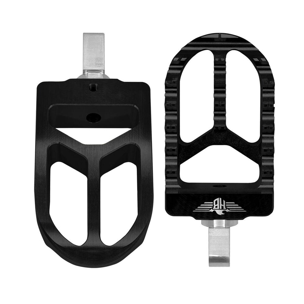 Heinz Bikes Foot Pegs For Harley Davidson FLDE 1750 2018-2020 Front - Black