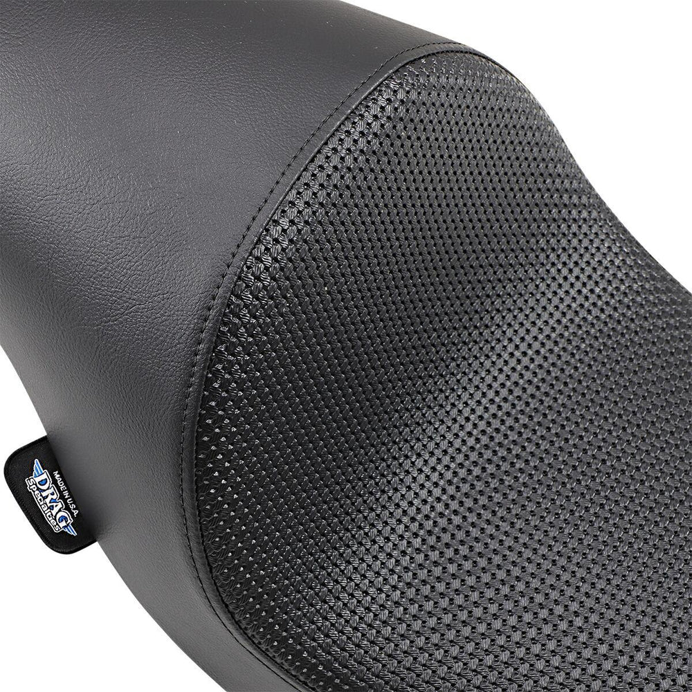 Drag Specialties 3 4 Low Solo Seat For Harley Davidson FLD 1690 2012-2013 Basketweave - Black