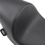 Drag Specialties 3 4 Low Solo Seat For Harley Davidson FLD 1690 2012-2013 Basketweave - Black