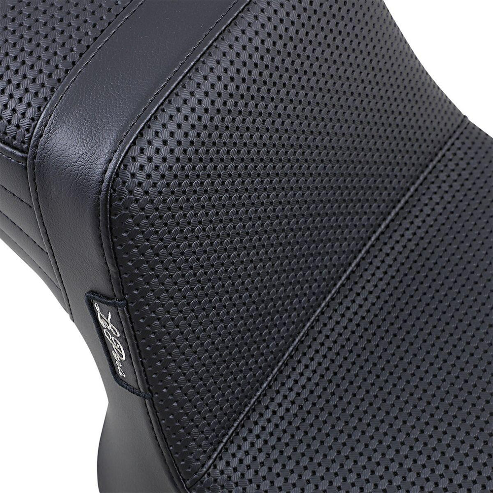 LE Pera Tailwhip Seat For Harley Davidson FXLR 1340 1987-1994 Basketweave - Black