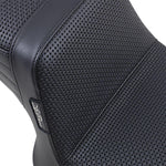 LE Pera Tailwhip Seat For Harley Davidson FXLR 1340 1987-1994 Basketweave - Black