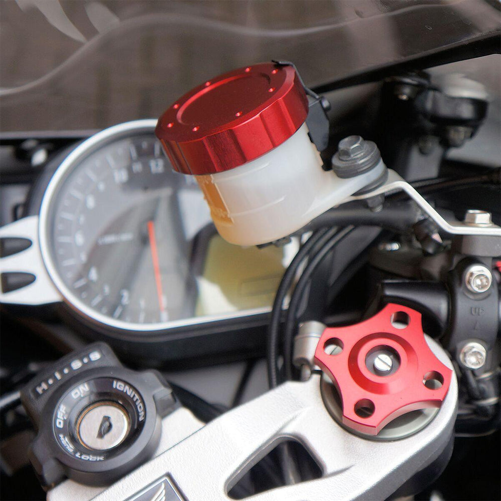 Pro Bolt Aluminium Front Brake Reservoir Cap For Triumph Bonneville 865 SE 2009-2012 - Red