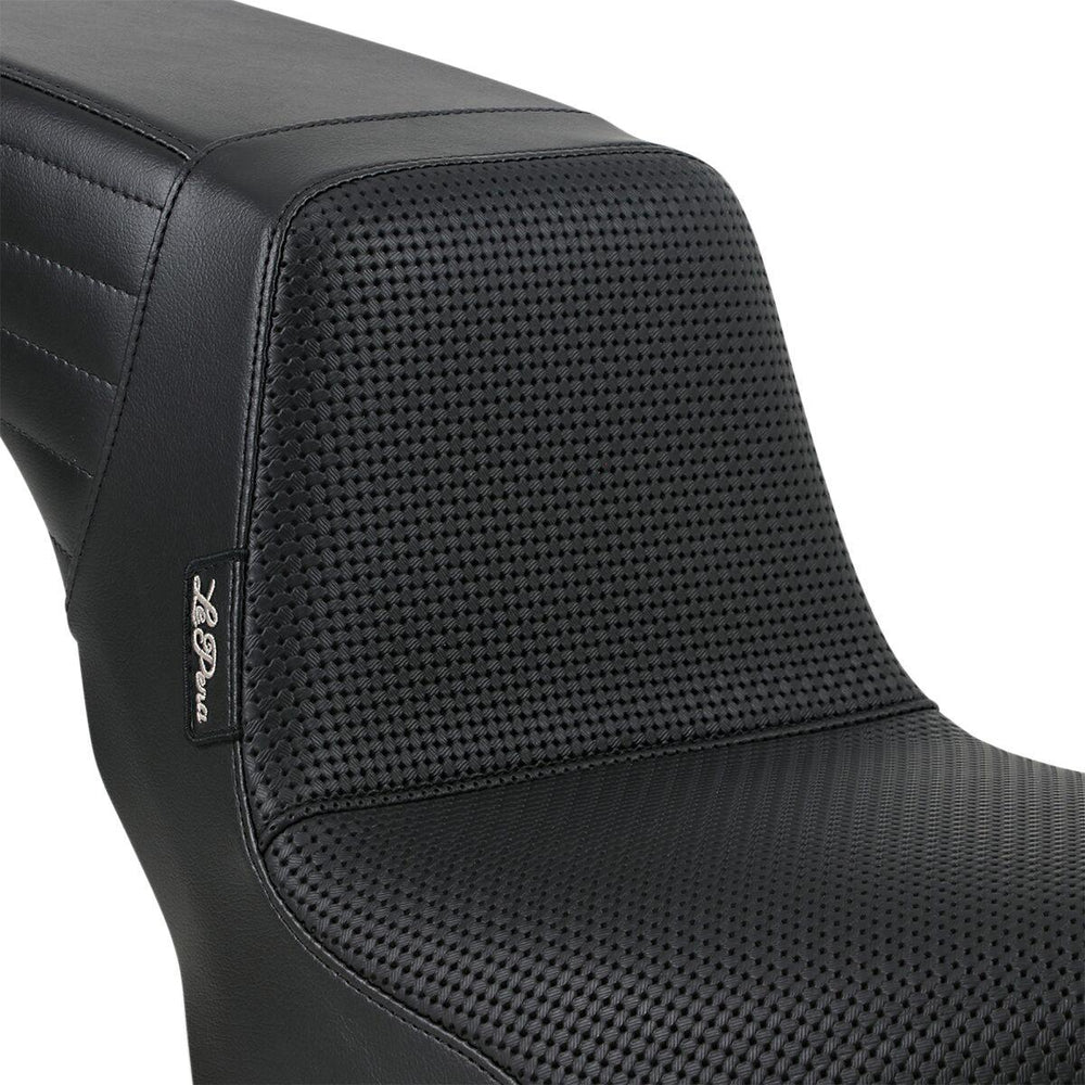 LE Pera Kick Flip Biker Gel Seat For Harley Davidson FLSB 1750 ABS 2018-2024 Basketweave - Black