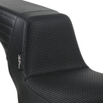 LE Pera Kick Flip Biker Gel Seat For Harley Davidson FLSB 1750 ABS 2018-2024 Basketweave - Black