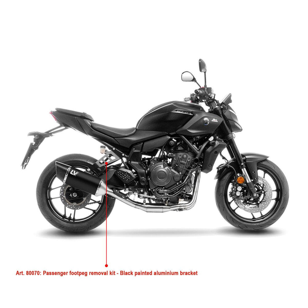 LeoVince Footpeg Removal Kit For Yamaha MT-07 ABS 2025-2026 - Black