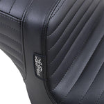 LE Pera Tailwhip Seat For Harley Davidson XL1200C 2010-2020 Pleated - Black