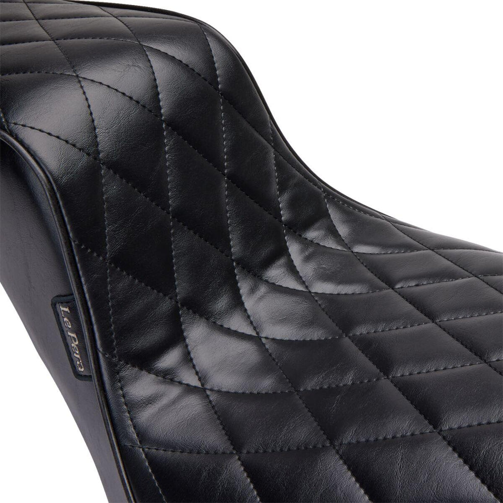 LE Pera Cherokee Seat For Harley Davidson FLSL 1750 ABS 2018-2021 Black Piping/Diamond Stitch - Black