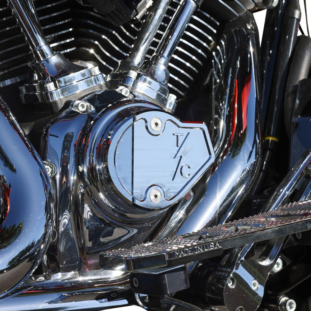 Thrashin Supply Co Cam Cover For Harley Davidson FLFBS 1868 2024 - Chrome/Triple Nickle Plated