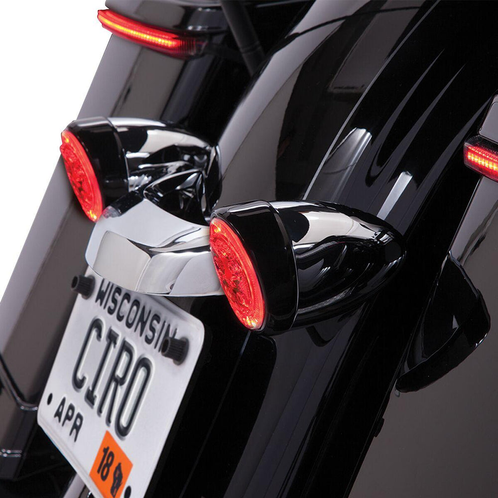 Ciro Fang Signal Light Inserts For Harley Davidson FLD 1690 2012-2013 Rear
