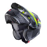 Caberg Tourmax X Sarabe Matt Gun Metal Black Yellow Flip Up Motorcycle Helmet