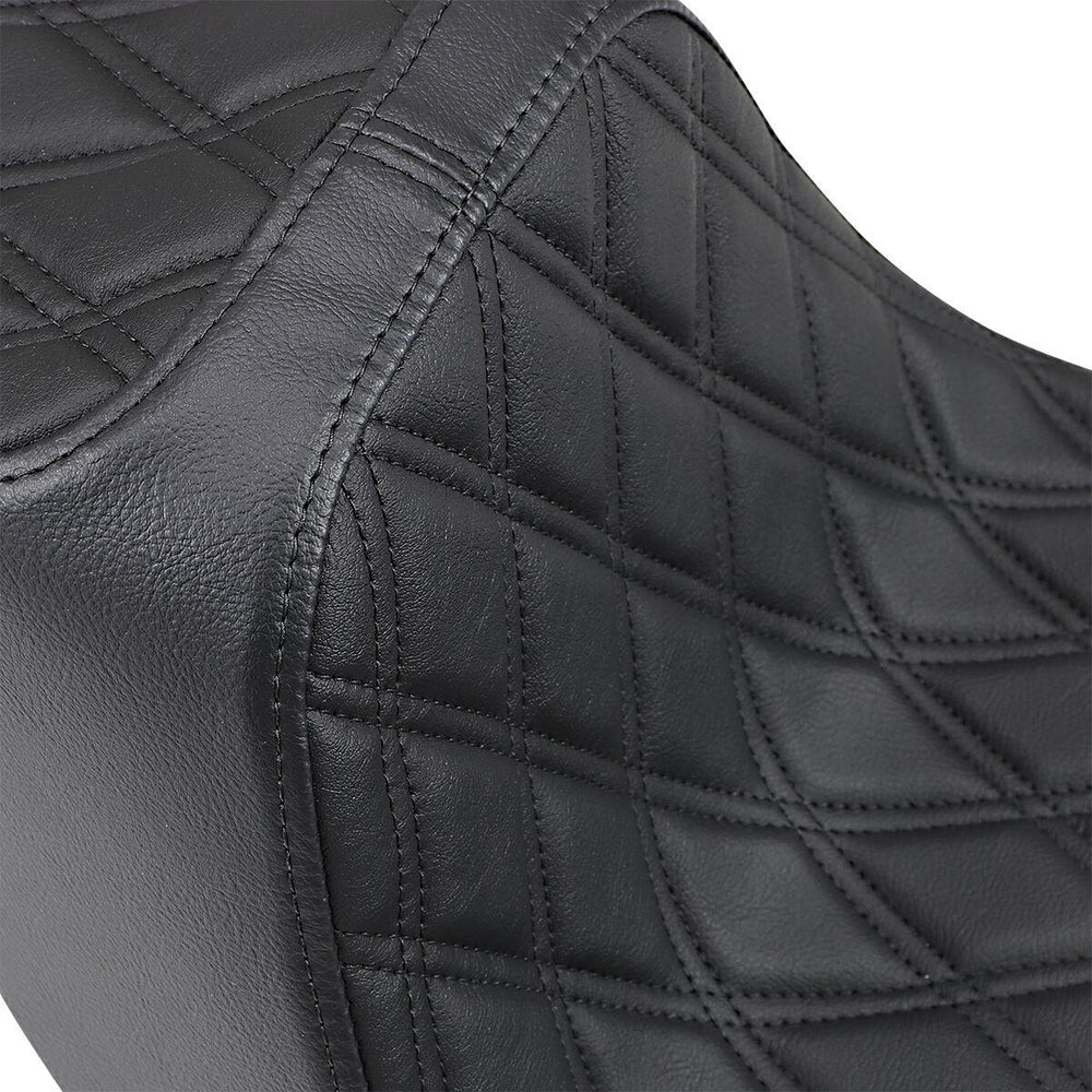 Drag Specialties Predator III Seat For Harley Davidson FXBR 1750 2018-2020 Black Stitching Double Diamond - Black