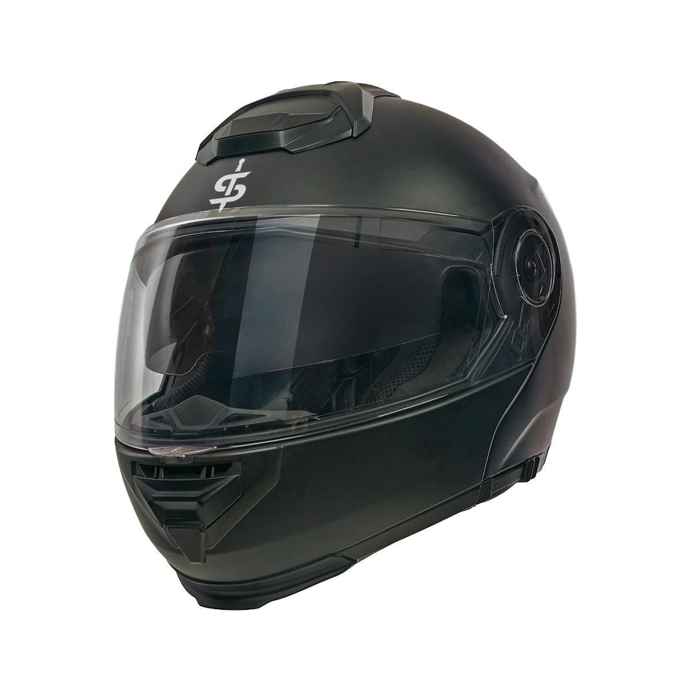 Spada Bastion Flip Front Motorcycle Helmet - Matt Black