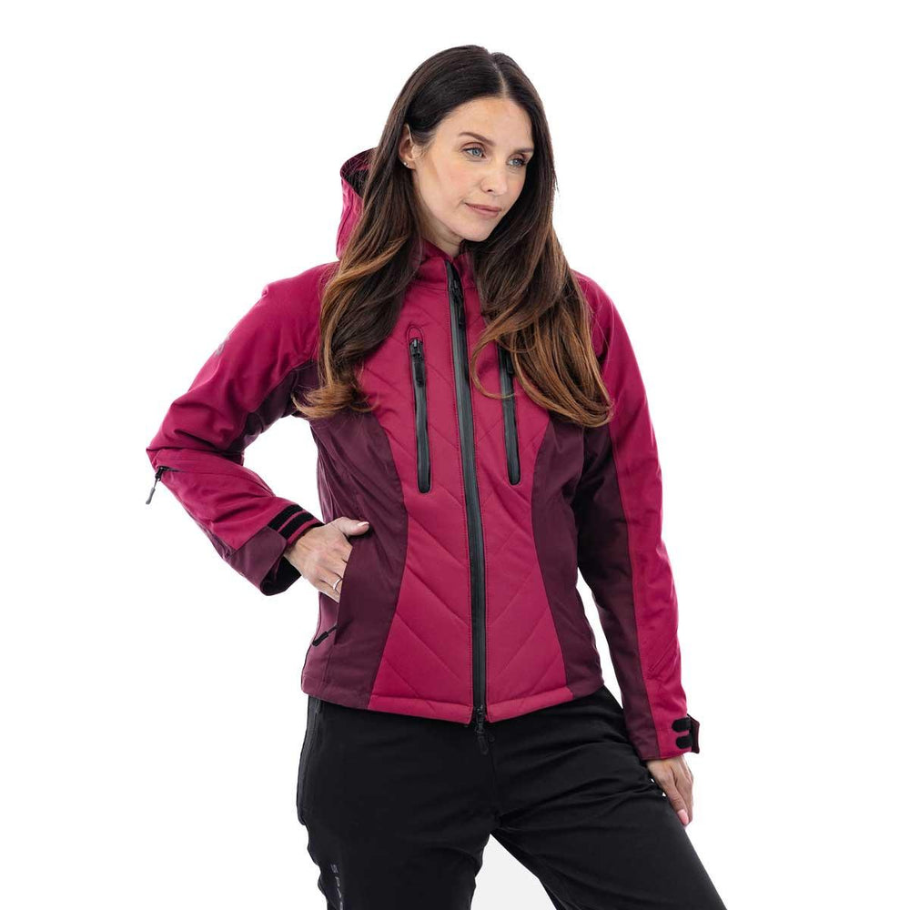 Spada Bella Waterproof Ladies Quilted Jacket - Port Red
