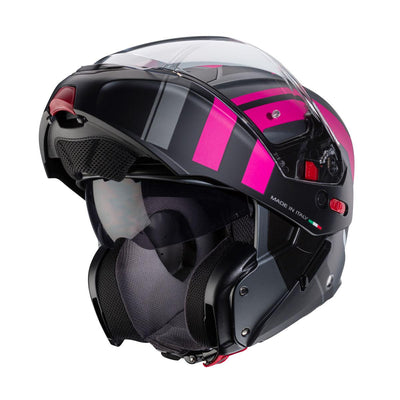 Caberg Horus X Road Matt Gun Metal Fuchsia Black Helmet