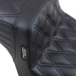 LE Pera Tailwhip Seat For Harley Davidson XL1200C 2010-2020 Double Diamond - Black