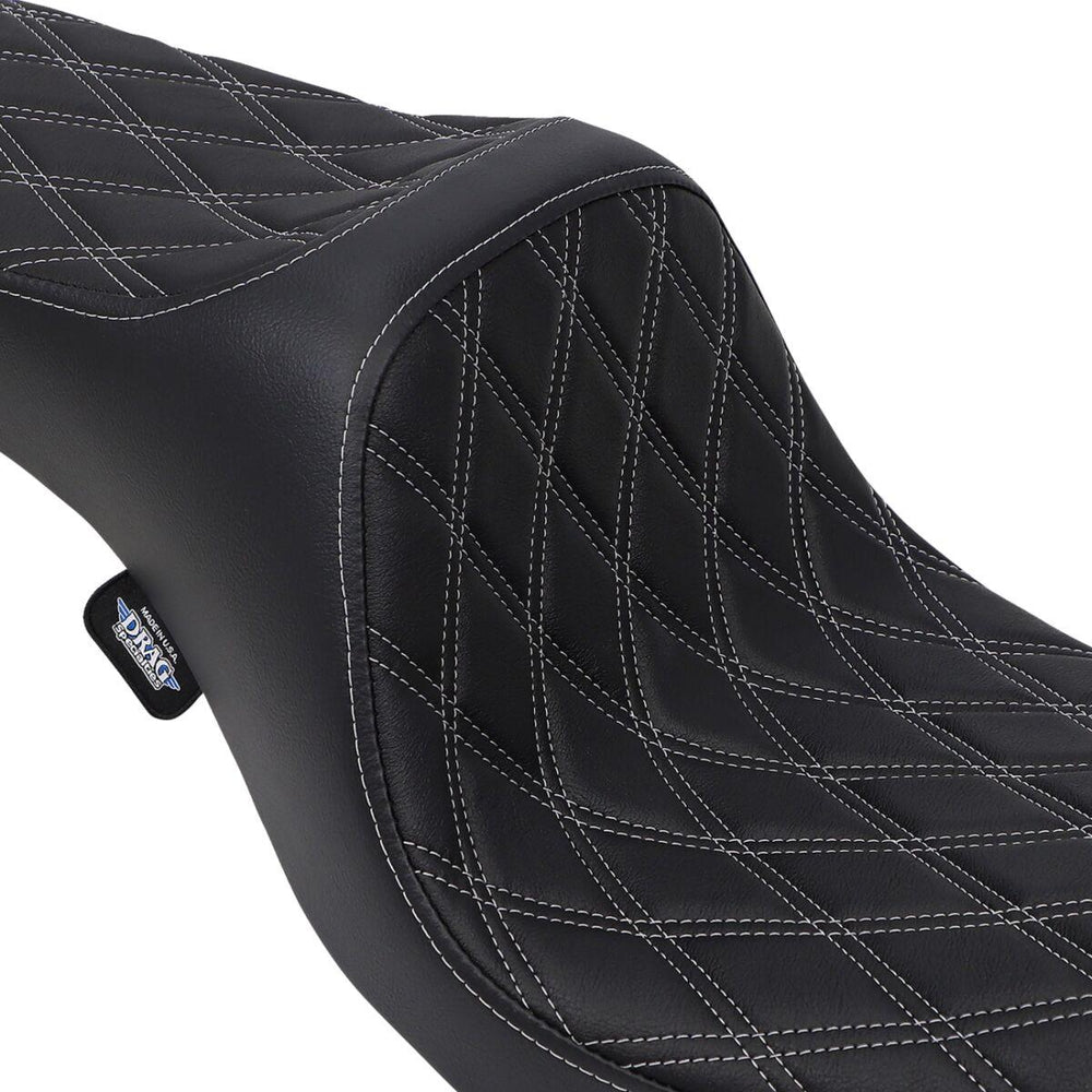 Drag Specialties Predator III Seat For Harley Davidson FLD 1690 2012-2013 - Black Silver