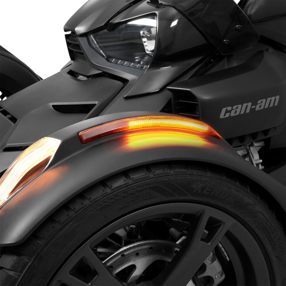 Show Chrome Slayer Front Fender LED Light kit For Can Am Ryker 600 ACE 2019-2024 Amber