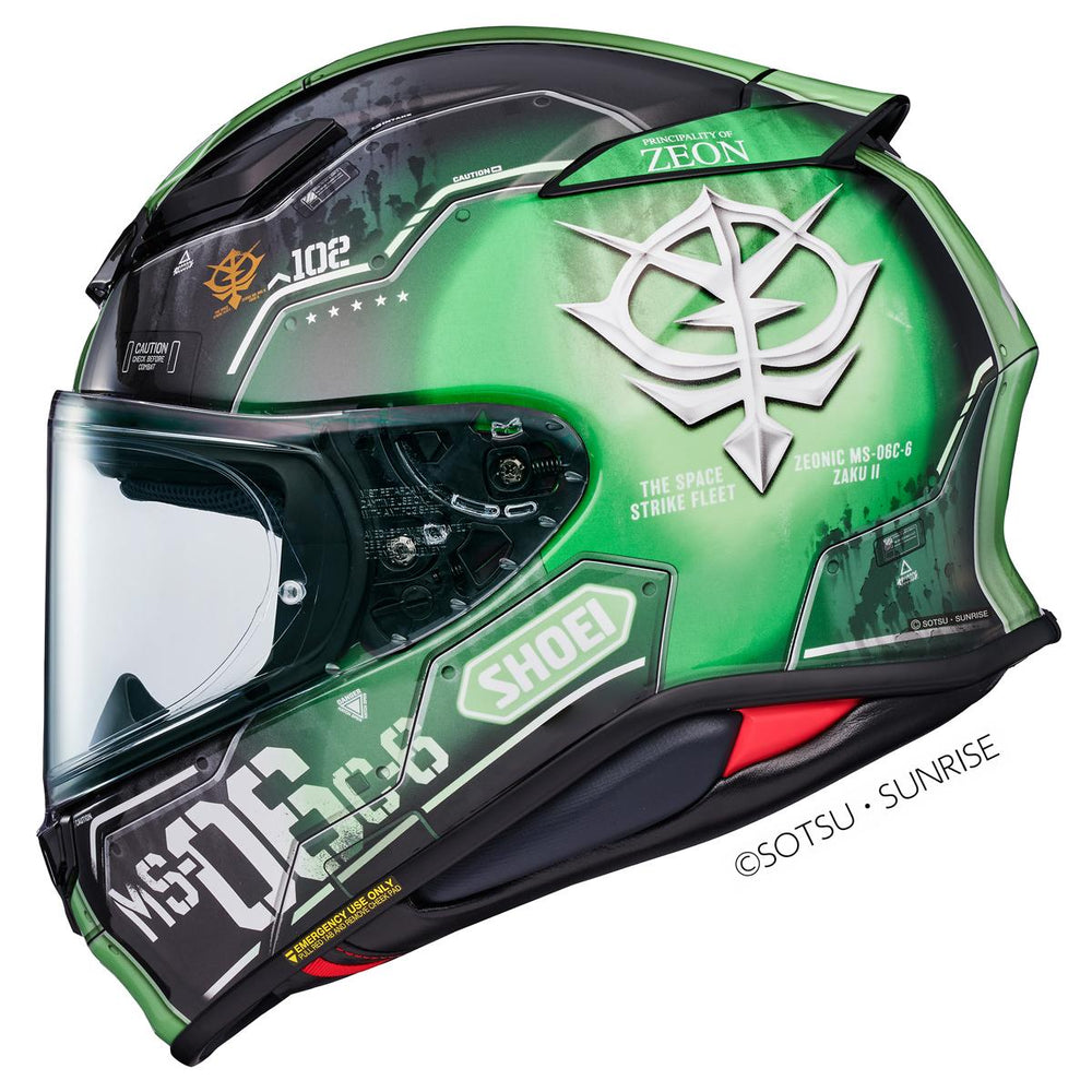 Shoei NXR2 MS-06C-6 Zaku II TC-4 Full Face Motorcycle Helmet