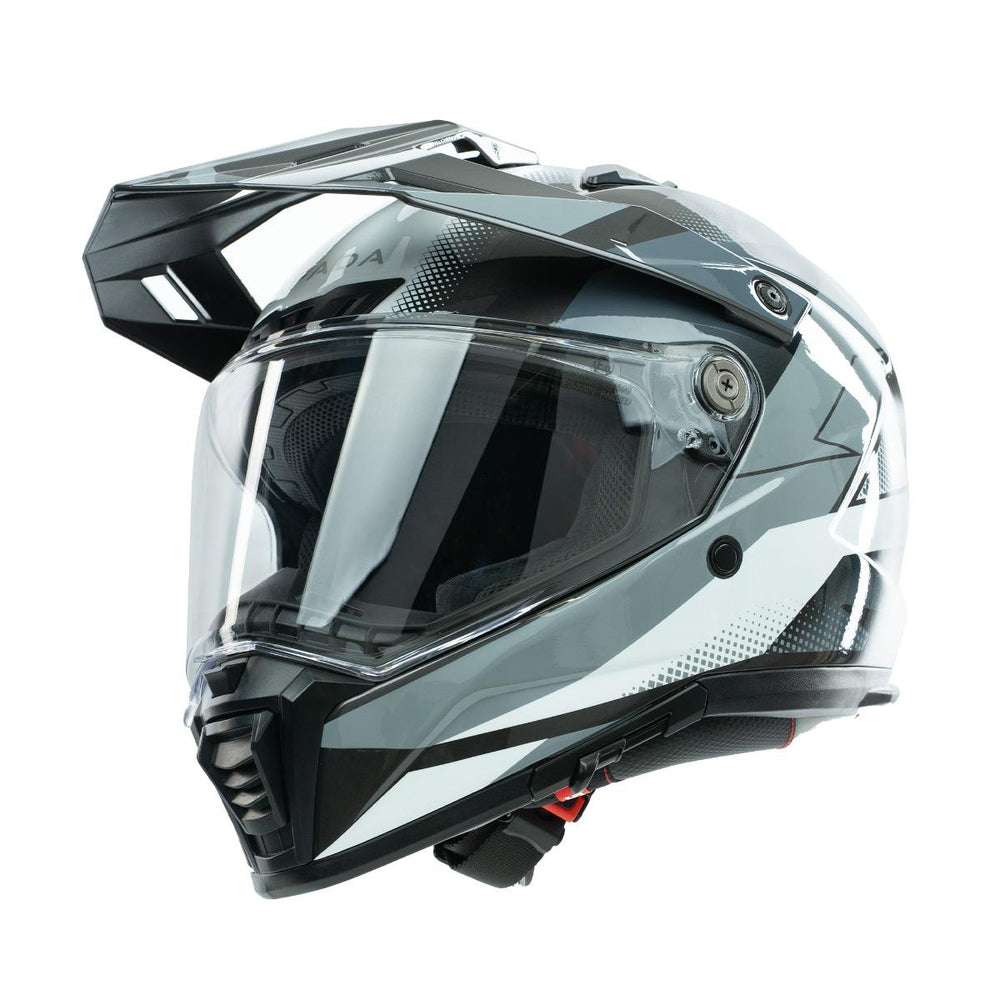 Spada Trailhawk Raptor Adventure Motorcycle Helmet - Black/Grey