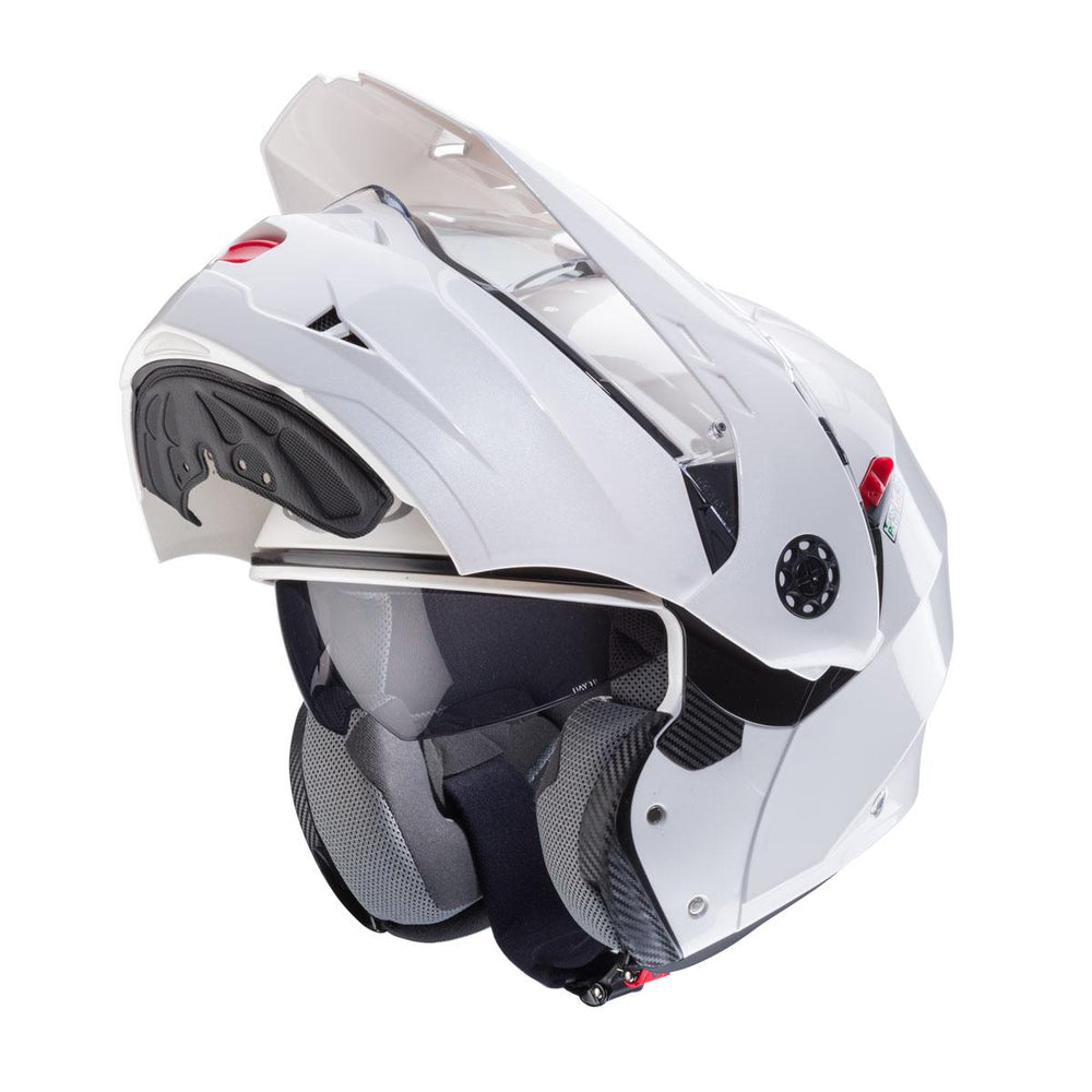 Caberg Tourmax X White Metal Flip Up Motorcycle Helmet