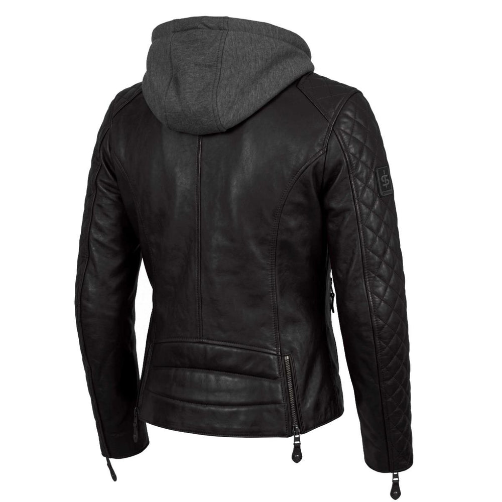 Spada Pulse Ladies Leather Motorcycle Jacket - Fuel Black
