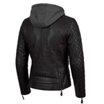 Spada Pulse Ladies Leather Motorcycle Jacket - Fuel Black