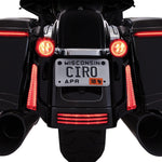 Ciro Fang Signal Light Inserts For Harley Davidson FLD 1690 2012-2013 Rear