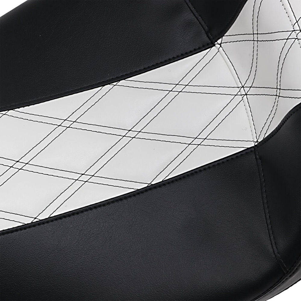 LE Pera Outcast Daddy Long Legs Seat For Harley Davidson FLH 1868 ABS 2021 Double Diamond - Black/White