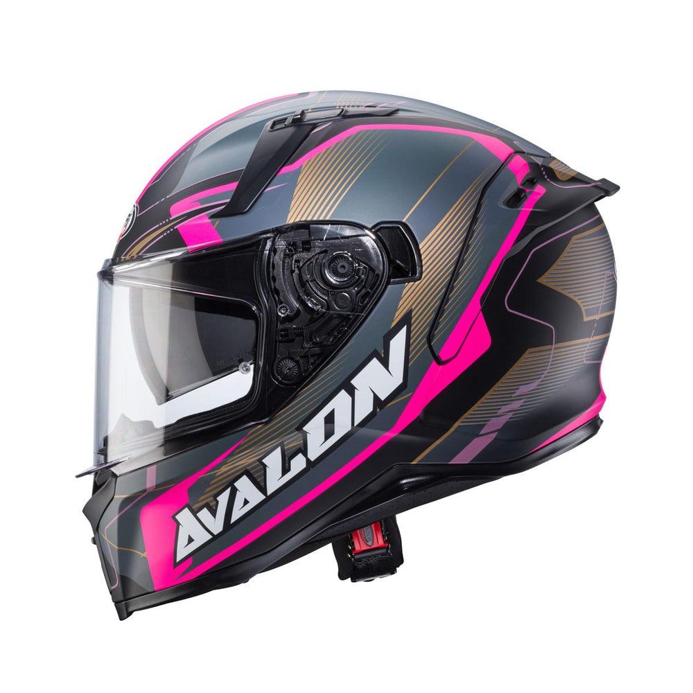 Caberg Avalon X Optic Matt Black Grey Fuchsia Helmet