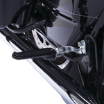 Ciro Rail Foot Pegs For Harley Davidson FLDE 1750 ABS 2018-2020 Black Base - Black/Chrome