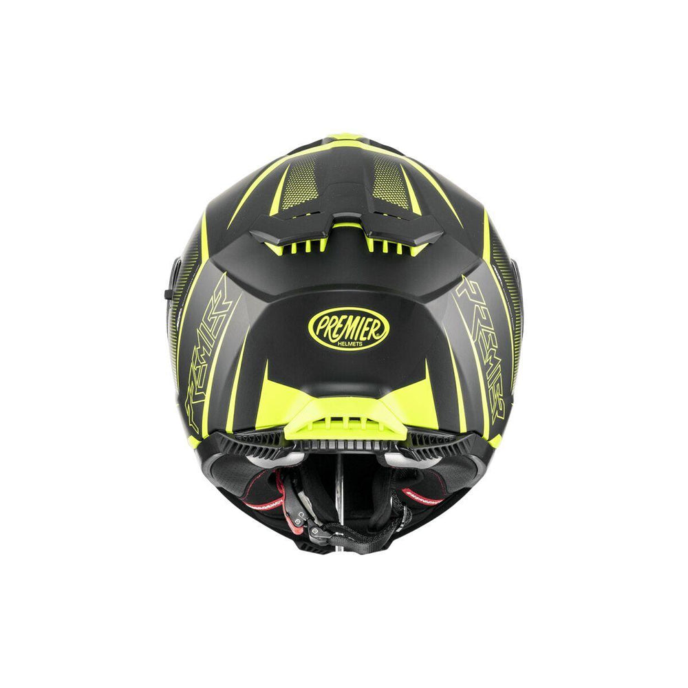 Premier Typhoon FR Helmet - Matte Black/Yellow
