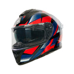 Spada Blade Sabre Full Face Motorcycle Helmet - Black/Blue/Red