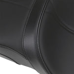 Drag Specialties Low-Profile Touring Seat with Passenger Backrest For Victory Hammer 100 2005-2010 Mild Stitched - Black