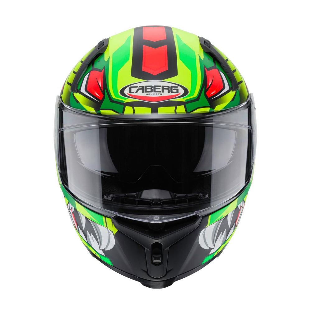 Caberg Avalon Giga Full Face Motorcycle Helmet - Matt Black/Yellow Fluo/Red Fluro