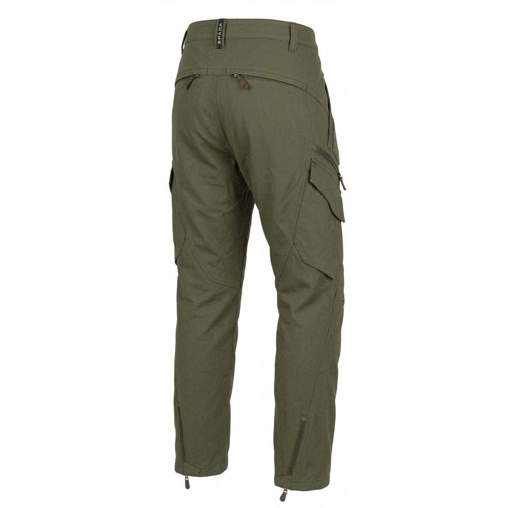 Spada Frontier Men's Combat Motorcycle Trousers - Olive Green (Leg - L32)