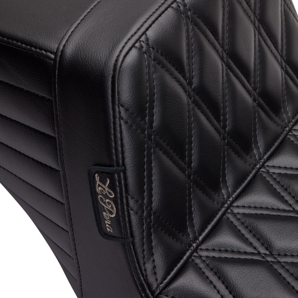 LE Pera Kickflip Seat For Harley Davidson FLHT 1340 1997-1998 Double Diamond - Black