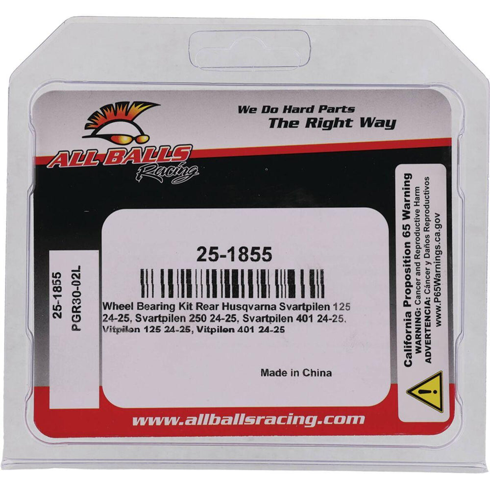All Balls Wheel Bearing Kit For Husqvarna SVARTPILEN 125 ABS 2024-2025