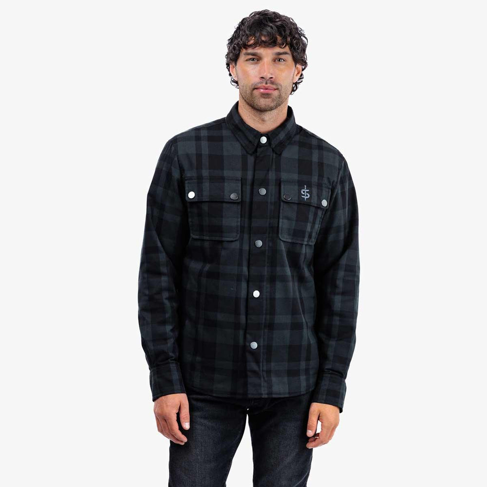 Spada Ember CE Approved Armoured Motorcycle Shirt - Black/Grey
