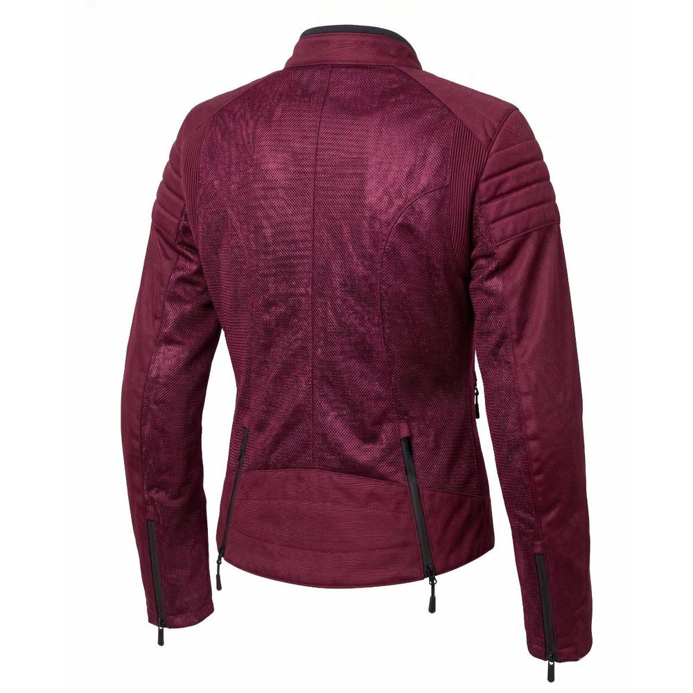 Spada Cafe Air Ladies Ventilated Motorcycle Jacket - Berry Red