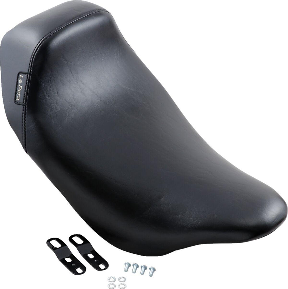 LE Pera Bare Bones Solo Seat For Harley Davidson FLHR 1584 2008-2011 Smooth - Black